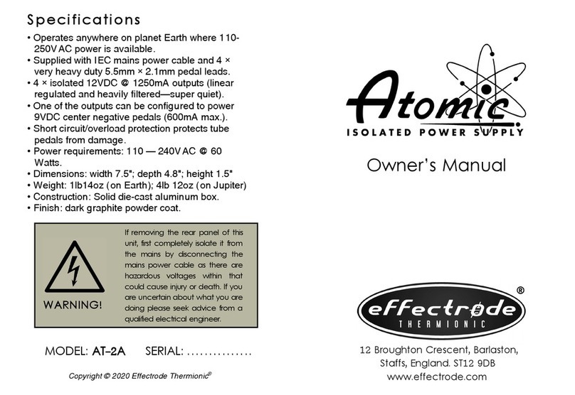 Effectrode Atomic owner's manual