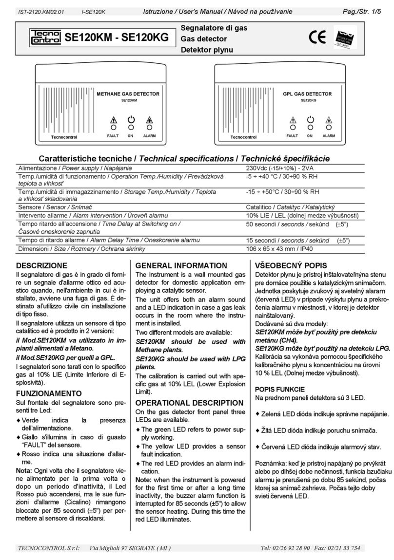 Tecnocontrol SE120KM user manual