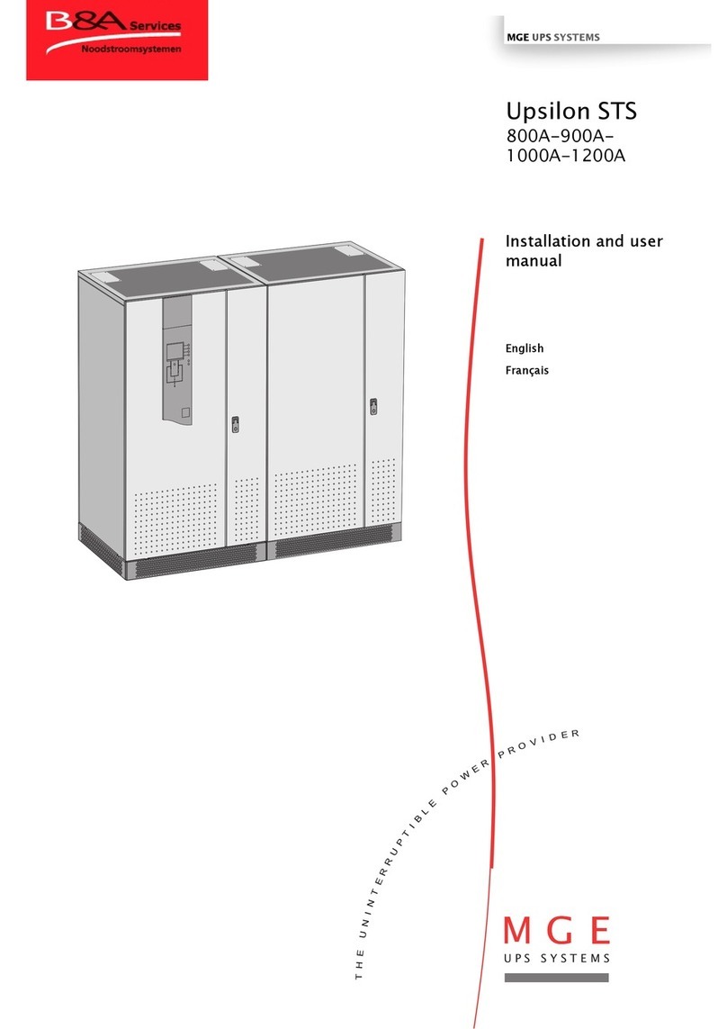 MGE UPS Systems Upsilon STS 800A Installation and user manual