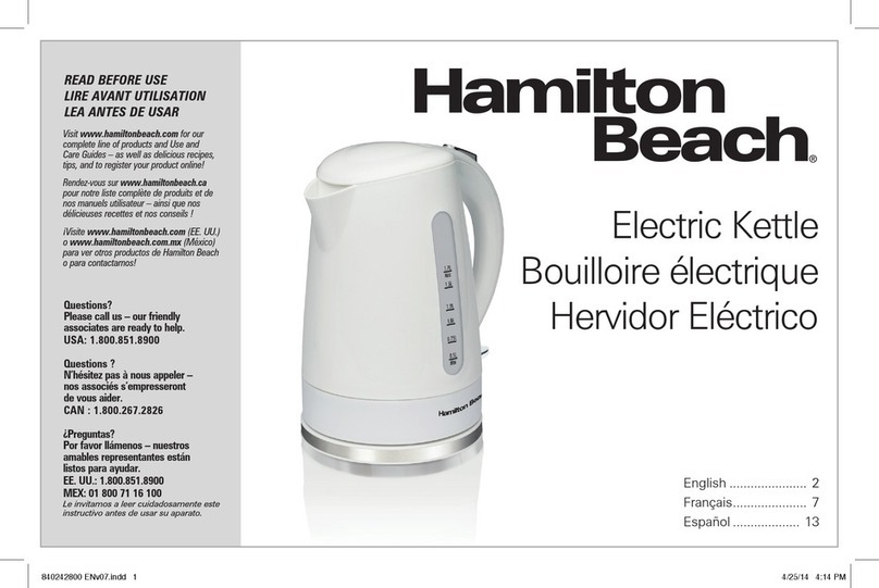 Hamilton Beach 40820 User manual