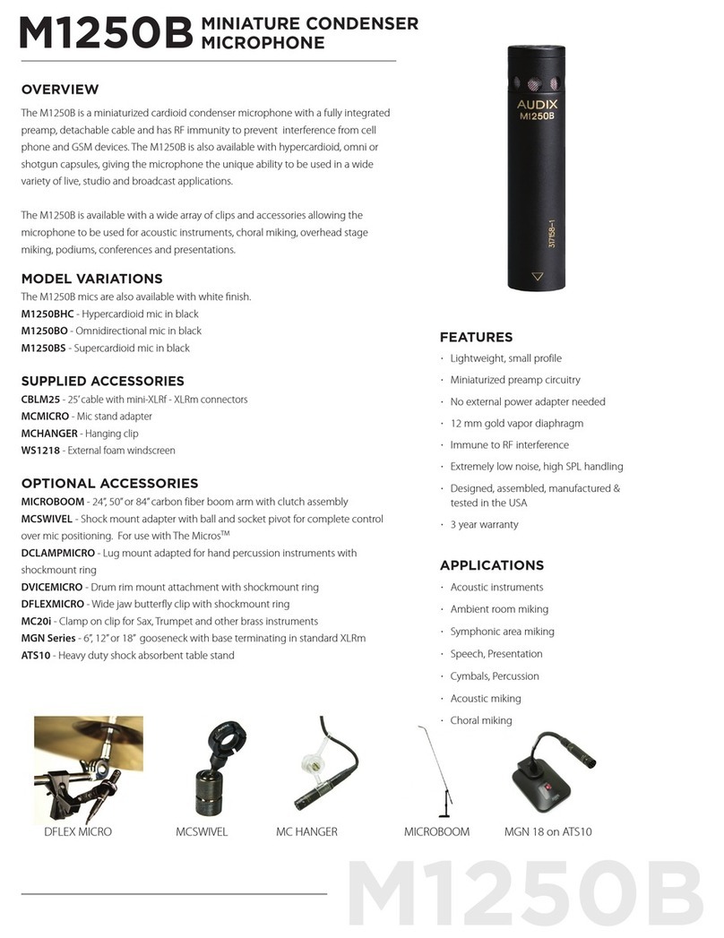Audix M1250B User manual Audix M1250B User manual