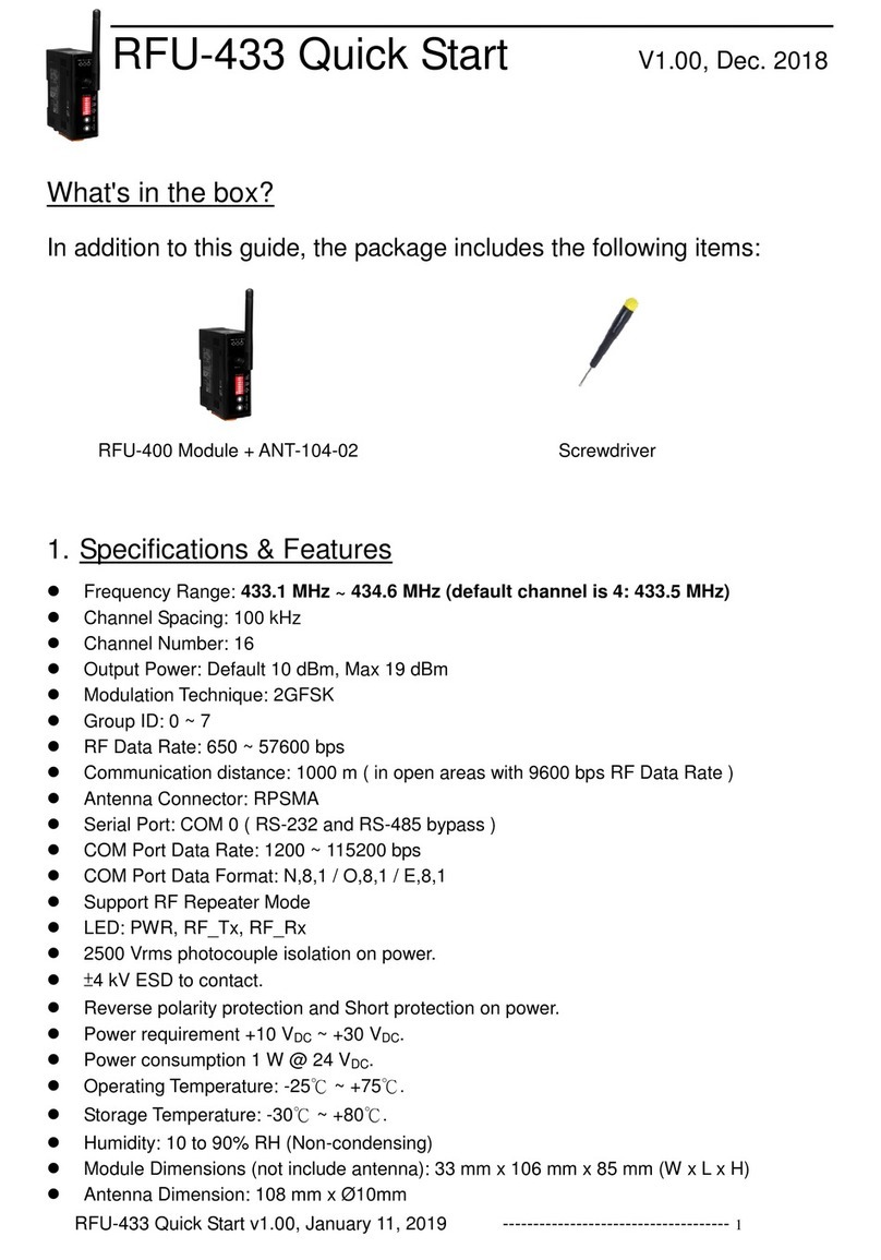 ICP DAS USA RFU-433 quick start guide