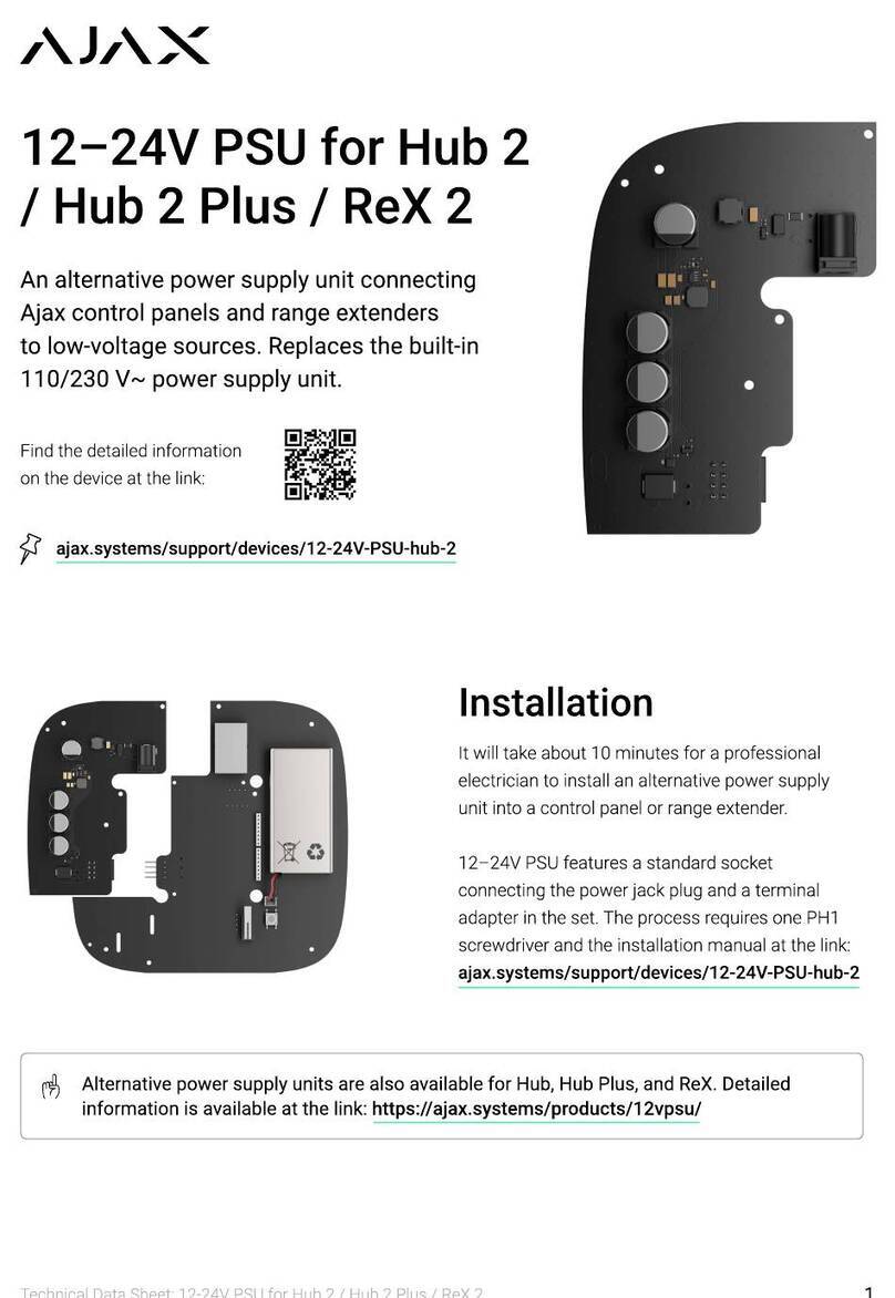 AJAX 12-24V DC Conversion Board manual