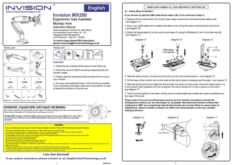 Invision MX200 instruction manual