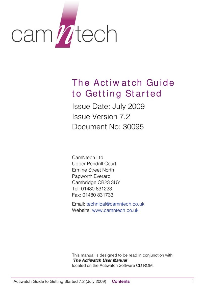 CamNtech Actiwatch AW7 Getting started guide
