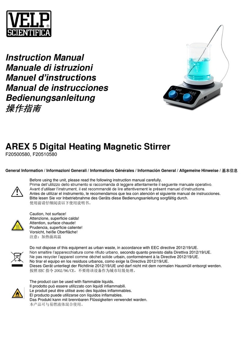 Velp Scientifica AREX 5 instruction manual