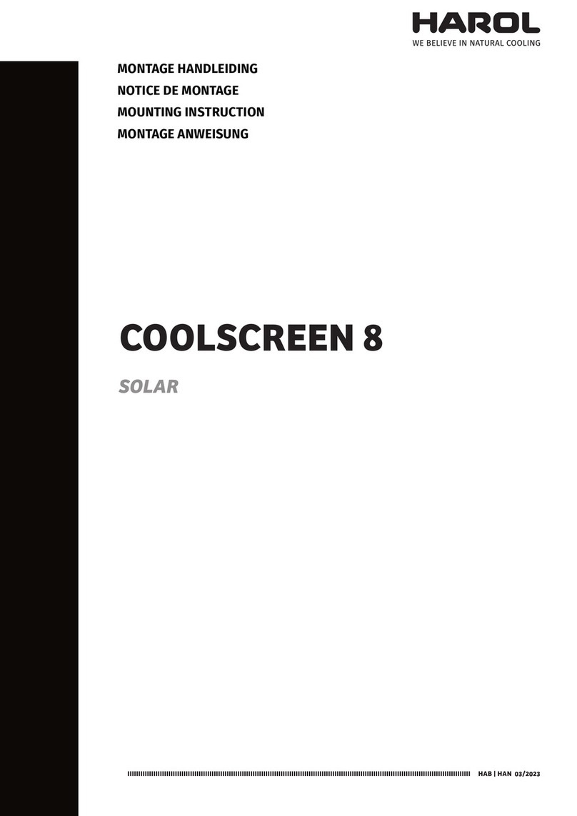 Harol Coolscreen 8 Solar Mounting instruction