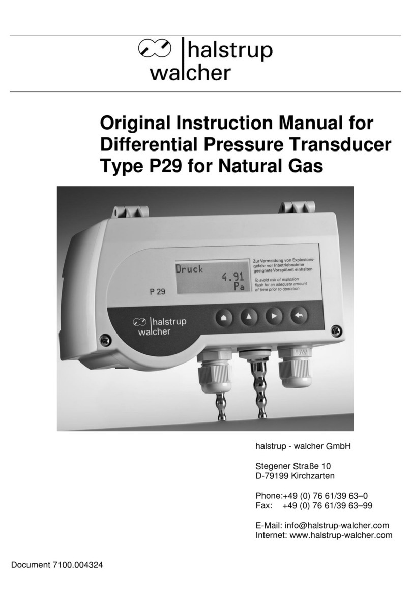 halstrup-walcher P29 Original instruction manual