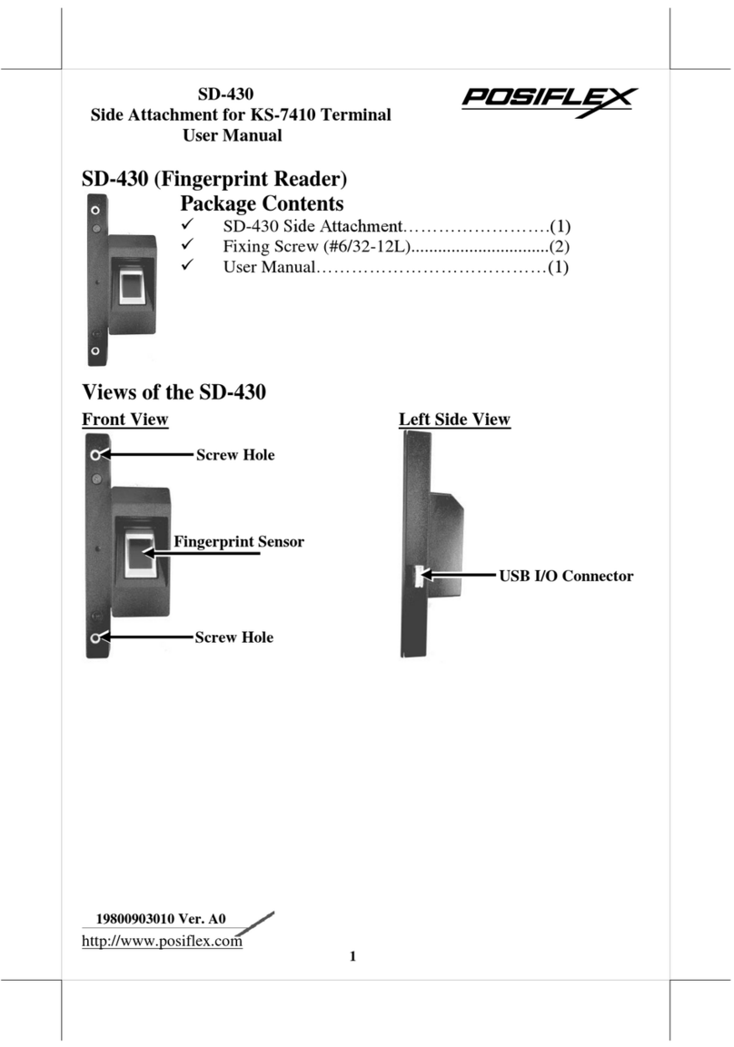 POSIFLEX SD-430 User manual