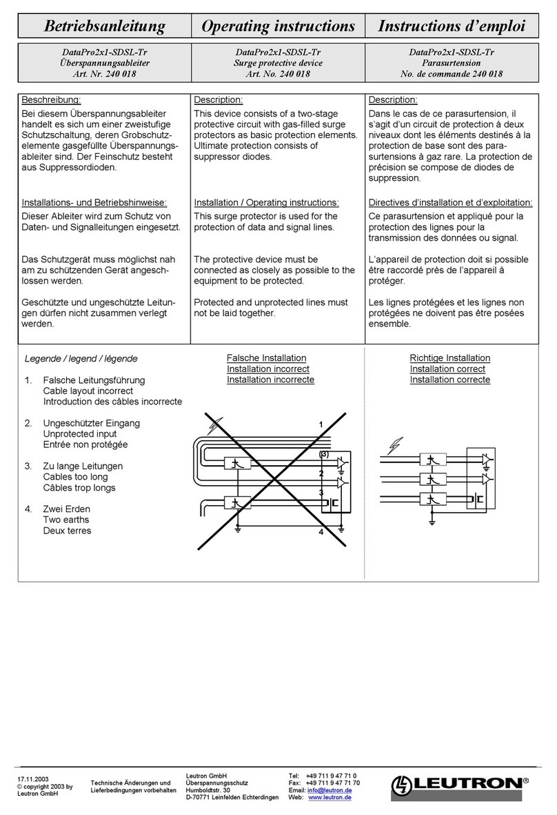 Leutron DataPro2x1-SDSL-Tr operating instructions