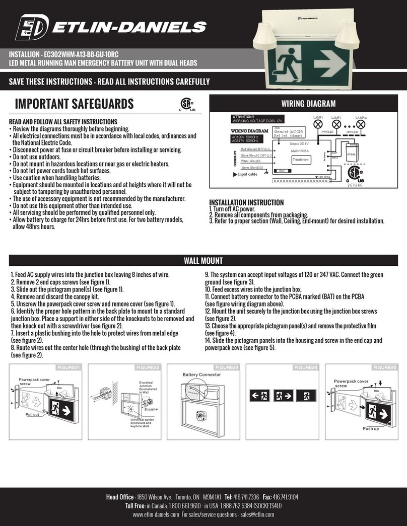 Etlin-Daniels EC302WHM-A13-BB-GU-10RC quick start guide