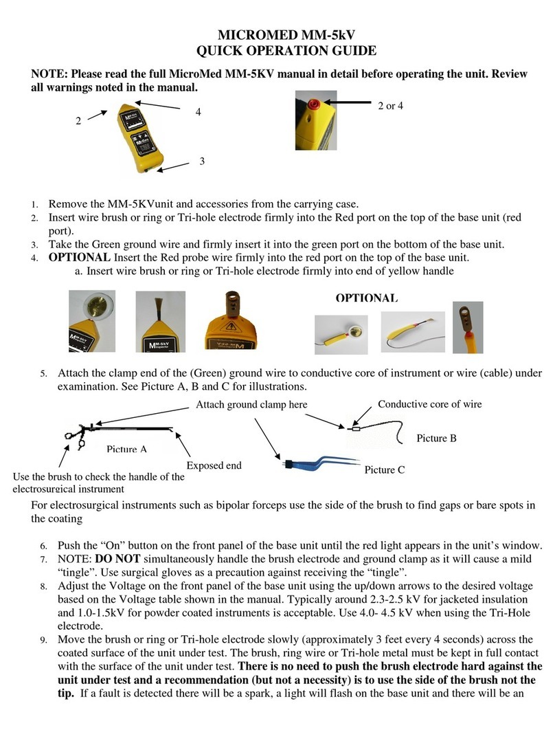 Micromed MM-5kV Quick operation guide