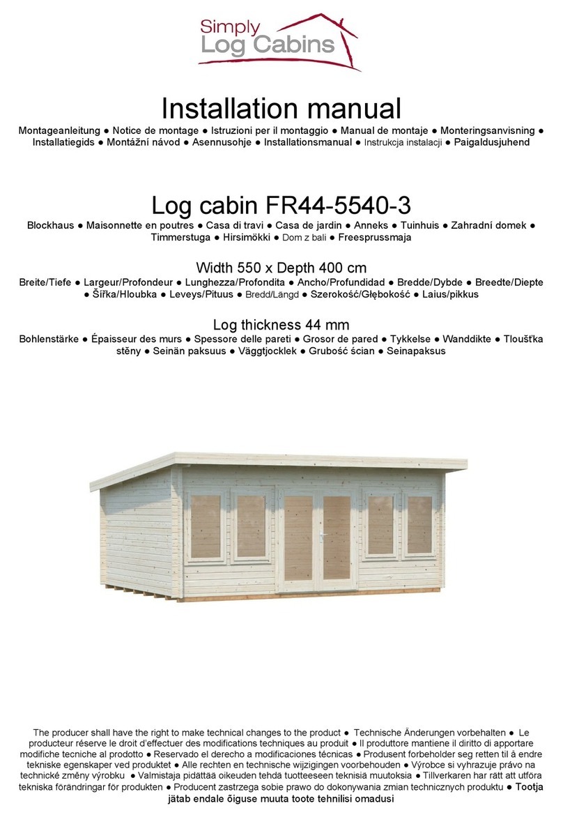 Simply Log Cabins FR44-5540-3 installation manual