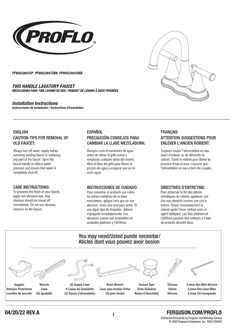 ProFlo PFWSC2847CP installation instructions ProFlo PFWSC2847CP installation instructions