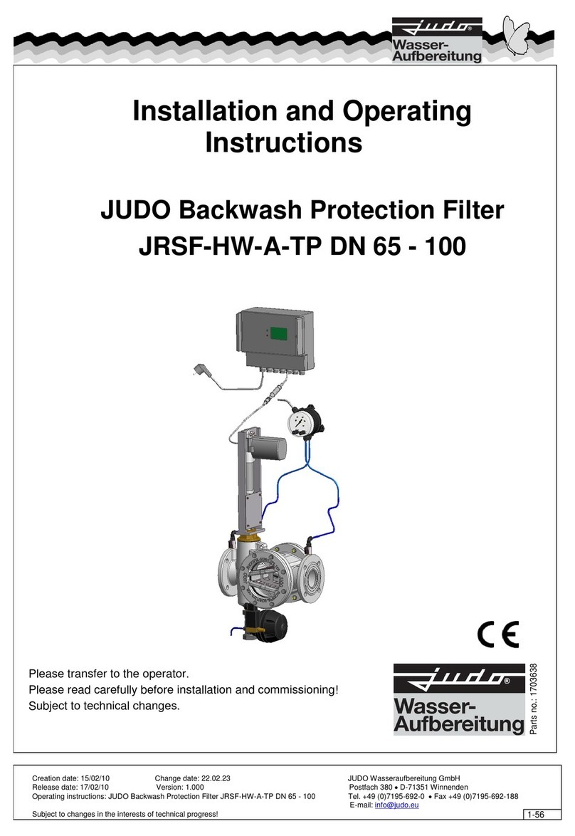 Judo JRSF-HW-A-TP DN 65 Installation and operating instructions