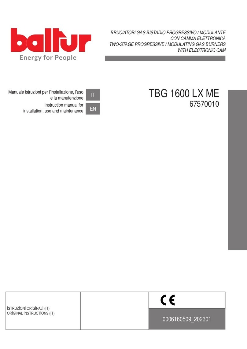 baltur TBG 1600 LX ME Reference manual