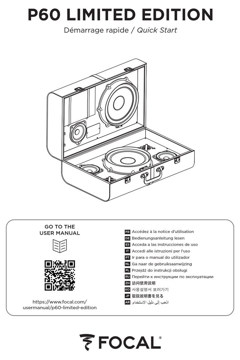 Focal P60 LIMITED EDITION User manual Focal P60 LIMITED EDITION User manual