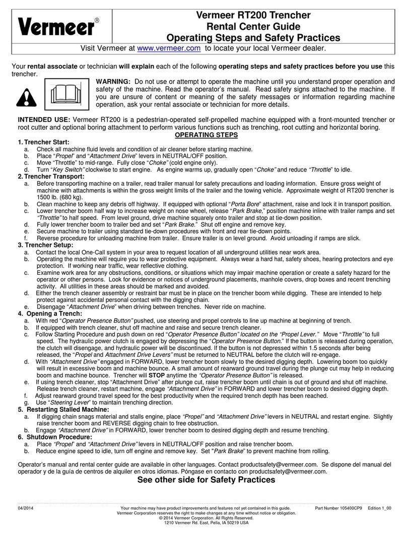 Vermeer RT200 User manual