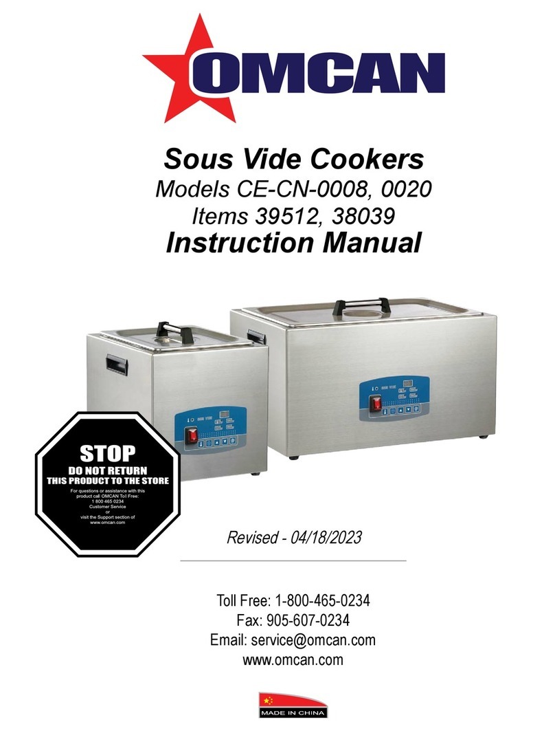Omcan CE-CN-0008 instruction manual