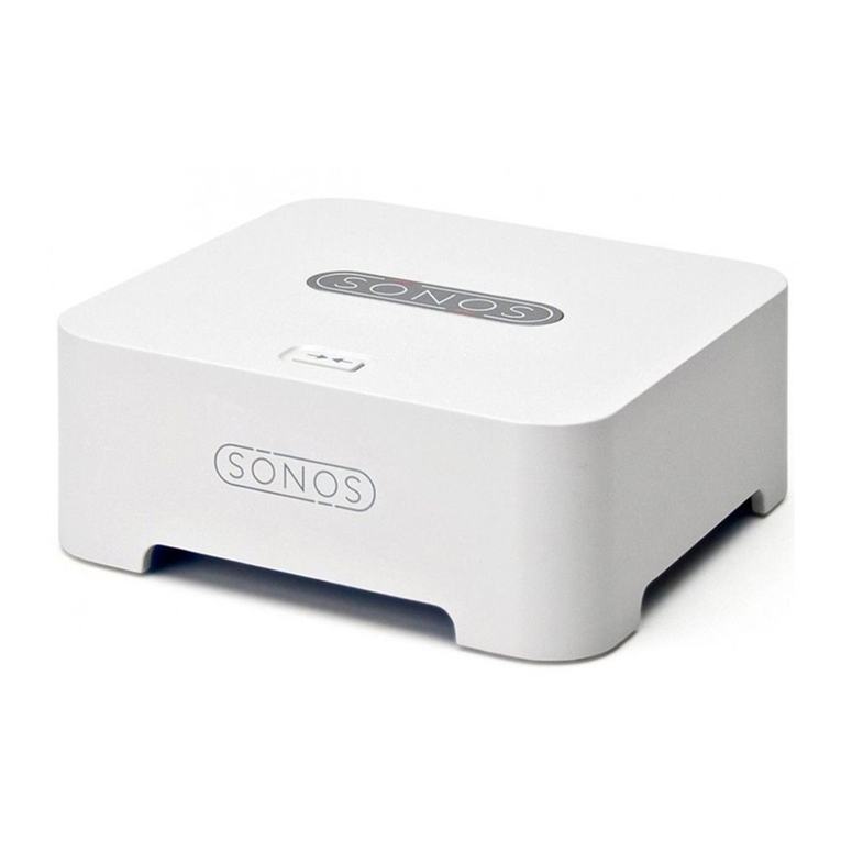Sonos BRIDGE User manual Sonos BRIDGE User manual