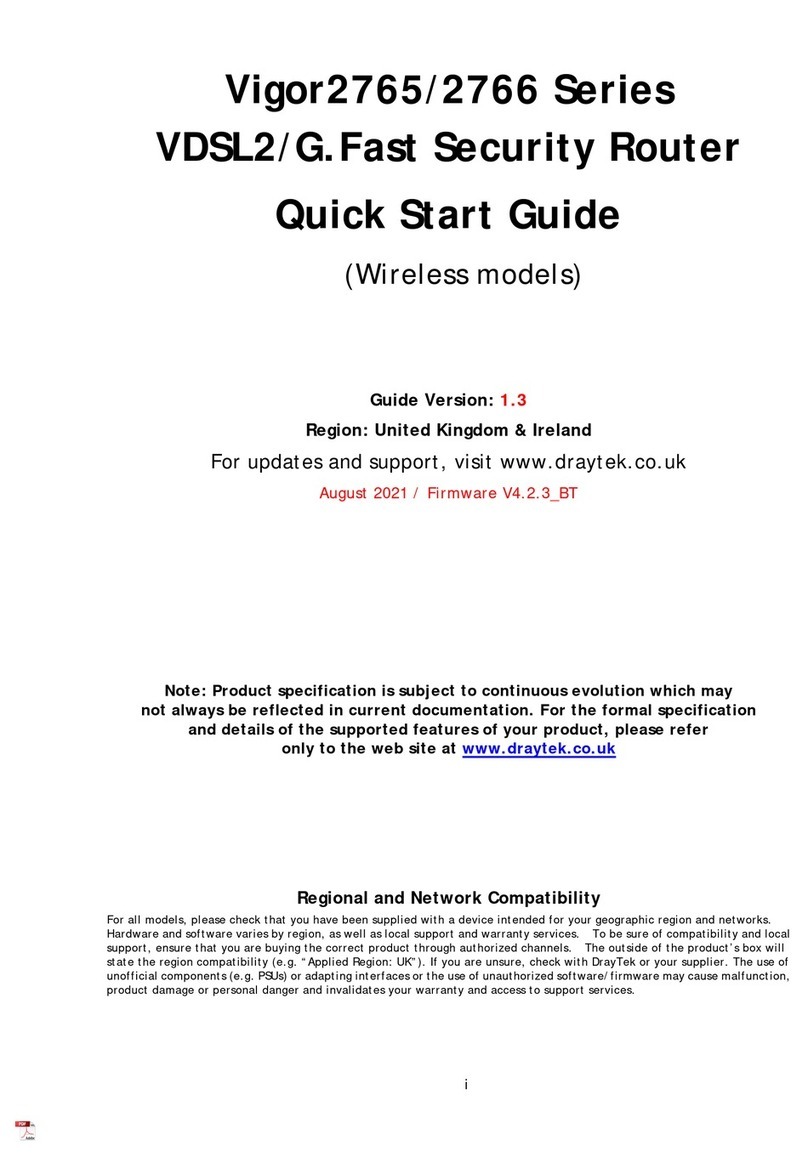 Draytek Vigor2765 Series quick start guide