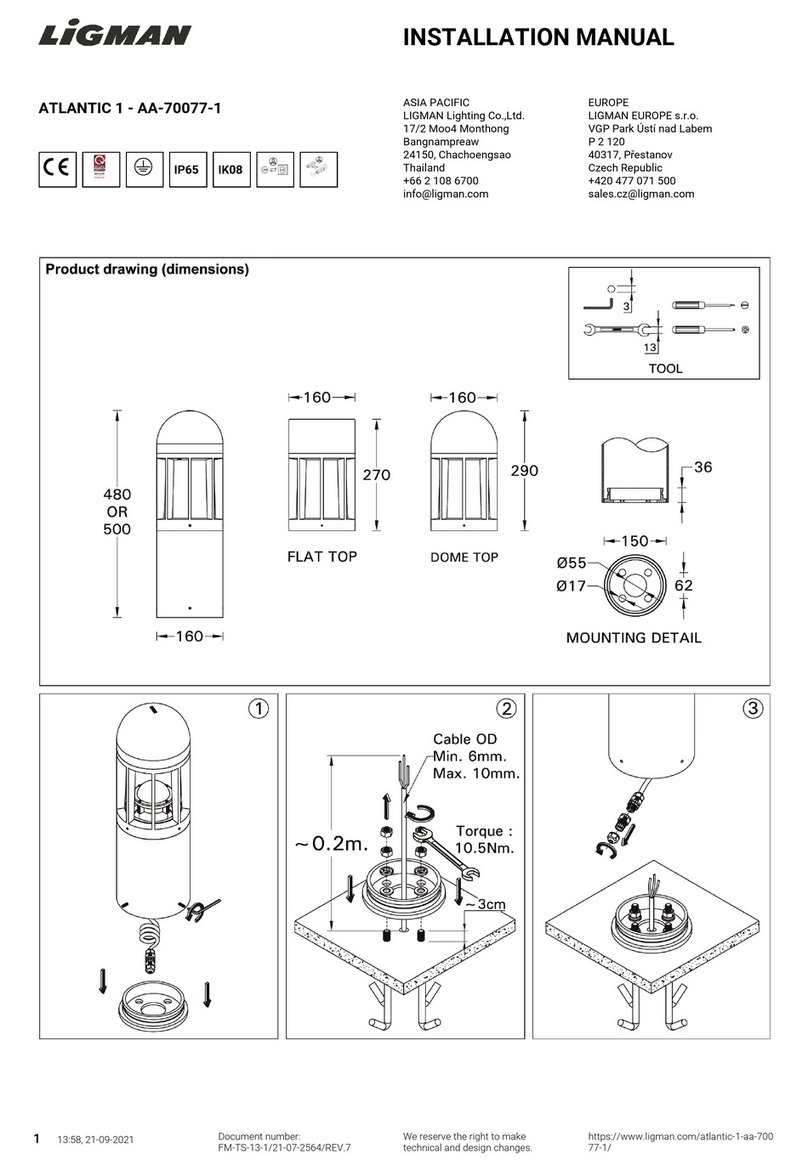 LIGMAN ATLANTIC 1-AA-70077-1 installation manual