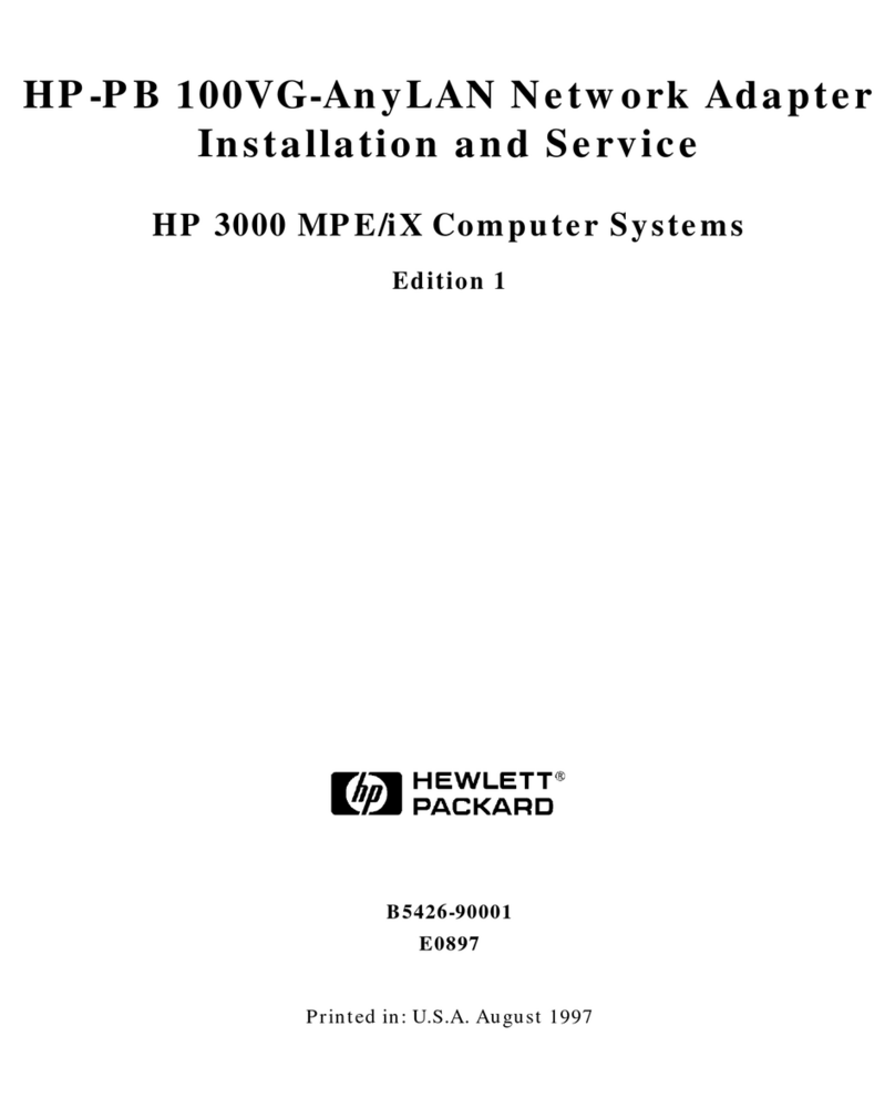 Helwett Packard HP-PB 100VG-AnyLAN Installation and service