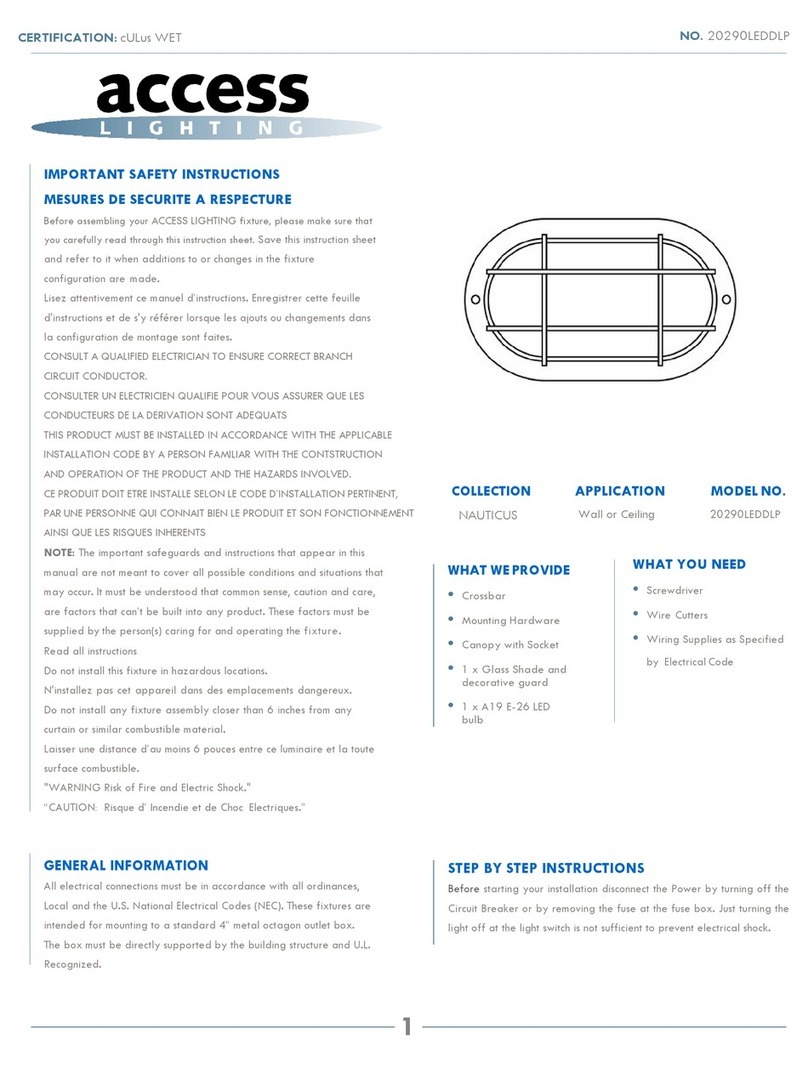 Access Lighting NAUTICUS 20290LEDDLP User manual