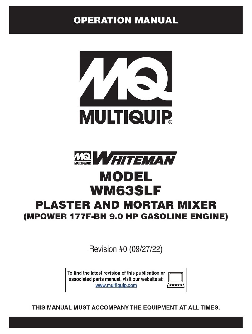 MULTIQUIP WHITEMAN WM63SLF User manual