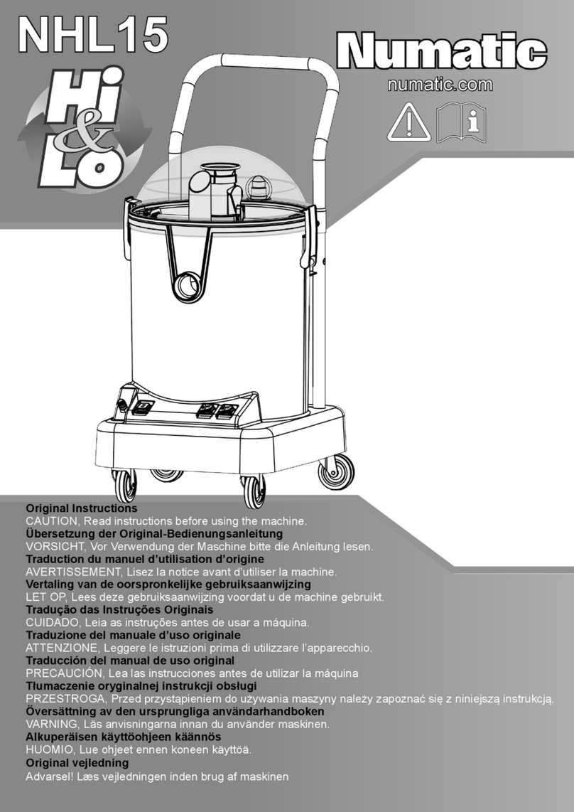 Numatic NHL 15 User manual