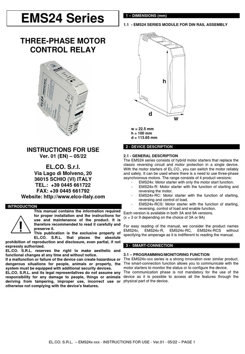 elco EMS24 Series Instructions for use