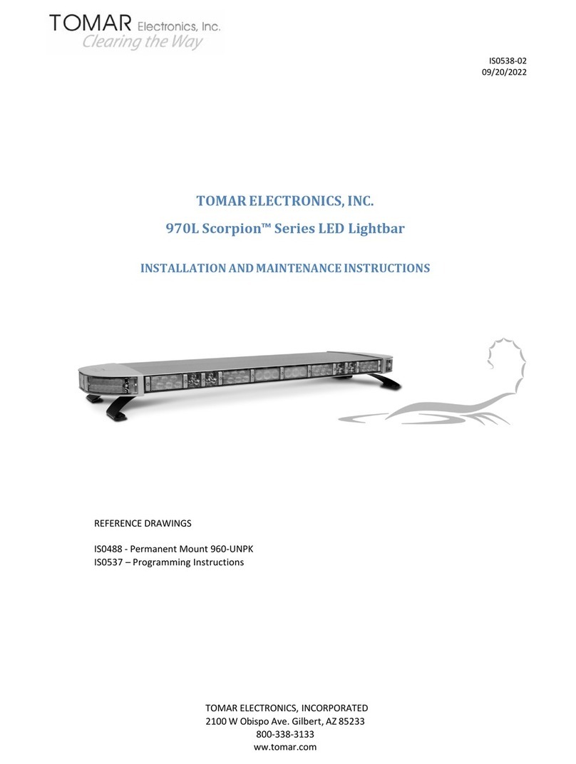 Tomar Scorpion 970L Series Installation and maintenance instructions