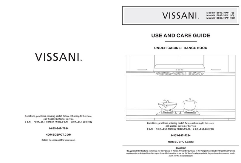 Vissani 1803B/HP11(75) User manual Vissani 1803B/HP11(75) User manual