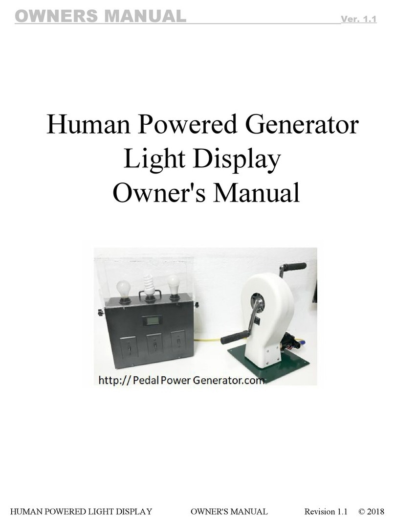 Pedal Power Generators HPG-75 owner's manual