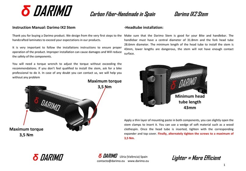 Darimo IX2 Stem instruction manual