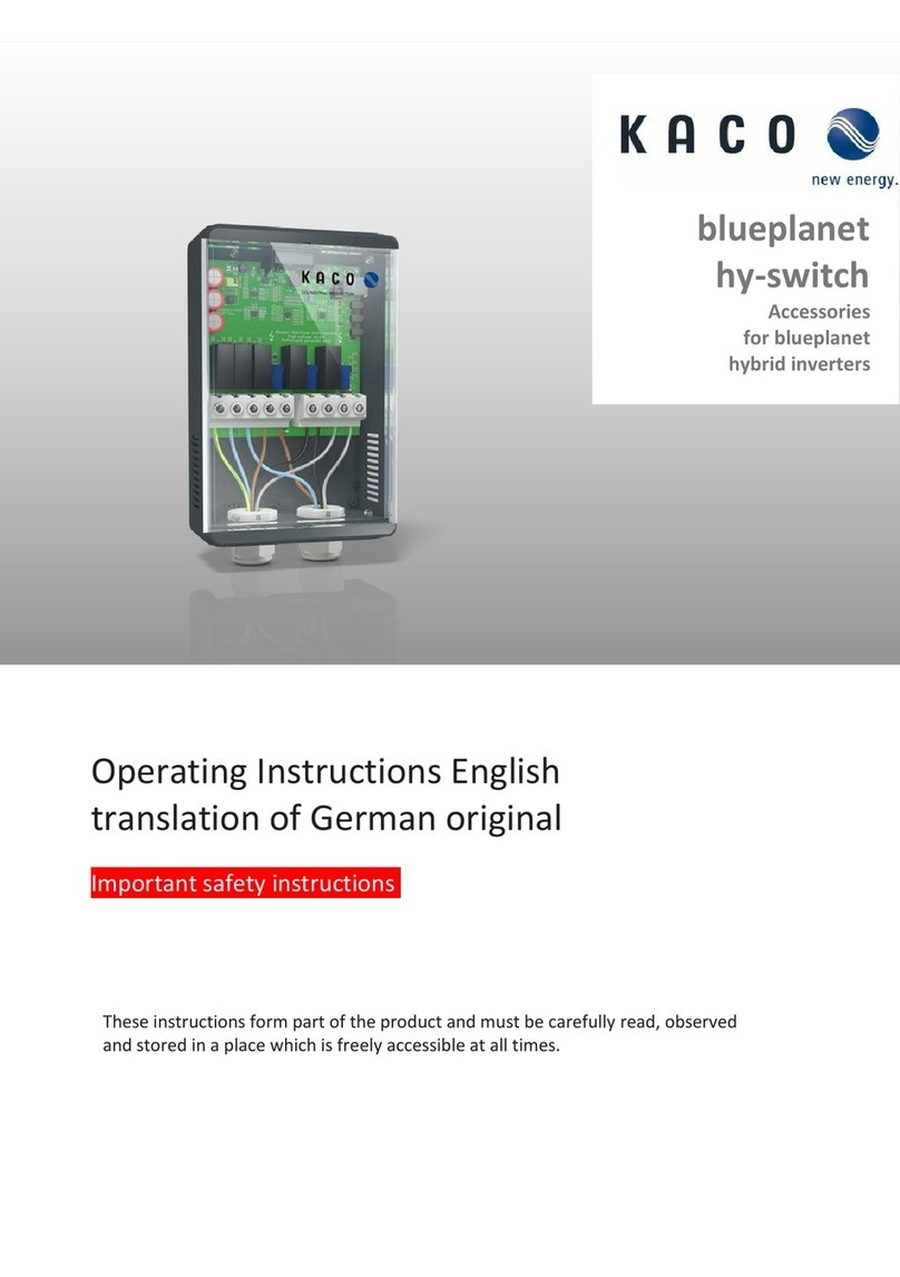 Kaco blueplanet hy-switch operating instructions