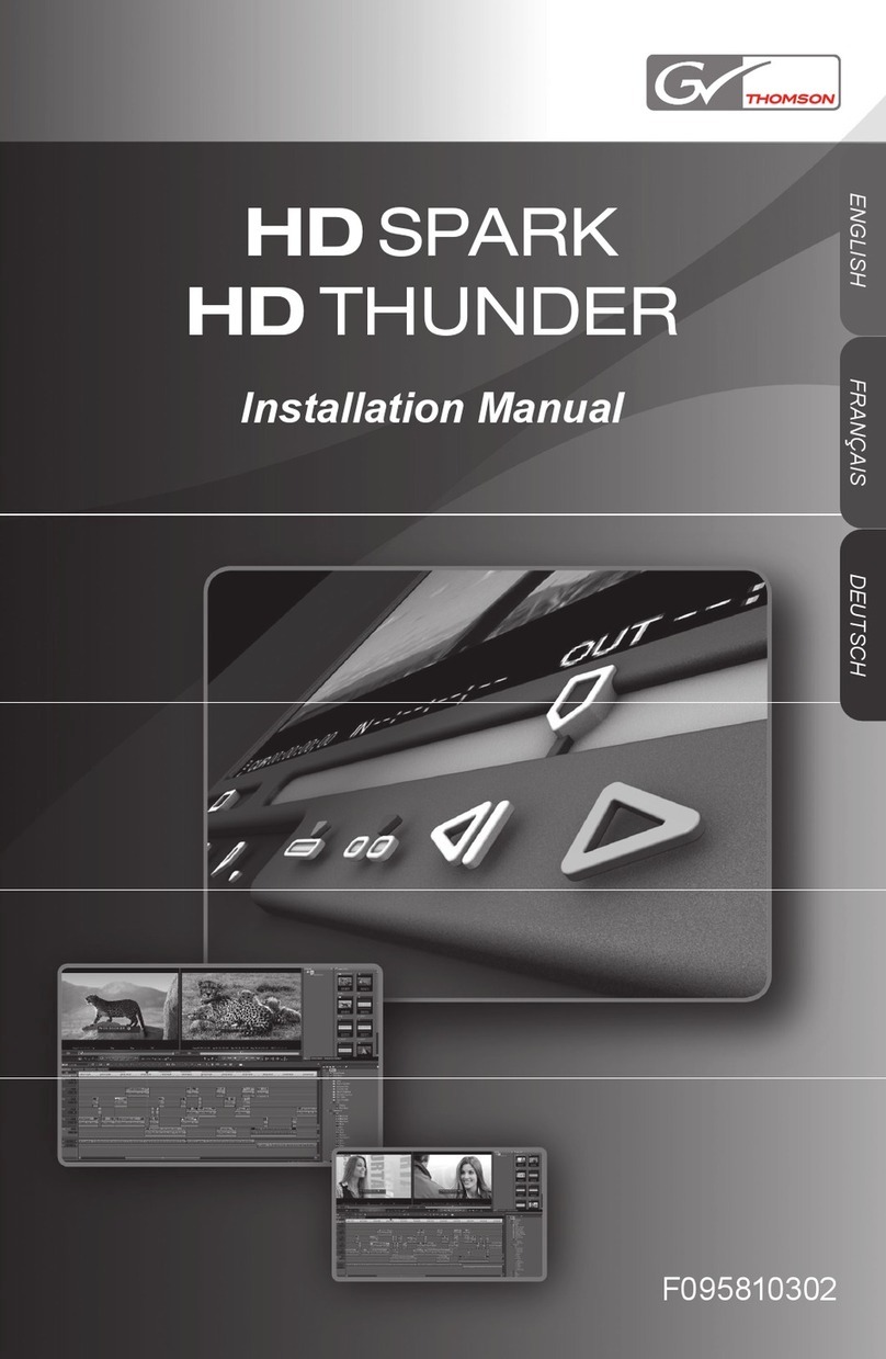 GRASS VALLEY Thomson HD Spark installation manual