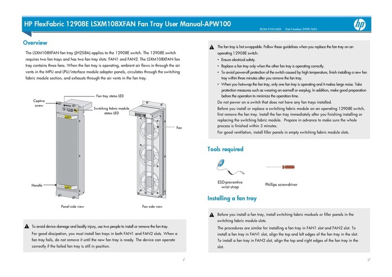 HP FlexFabric 12908E LSXM108XFAN User manual HP FlexFabric 12908E LSXM108XFAN User manual