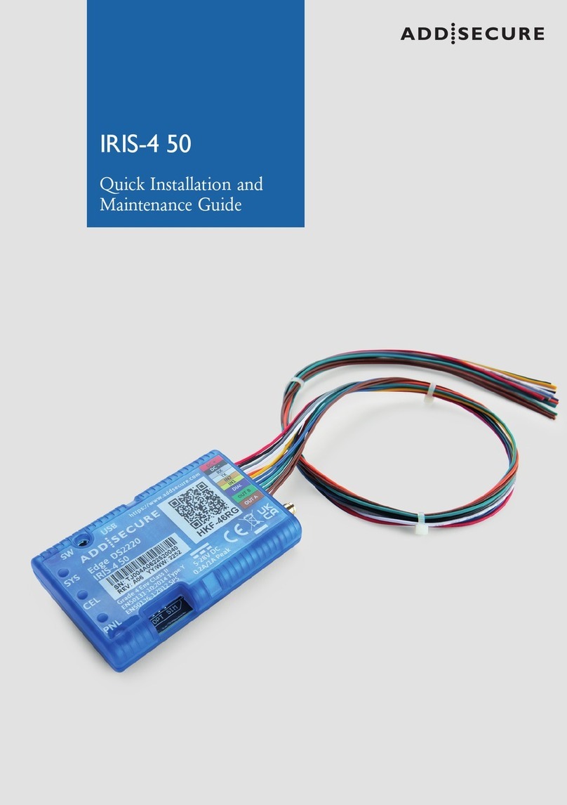 AddSecure IRIS-4 50 Quick Installation and Maintenance Guide