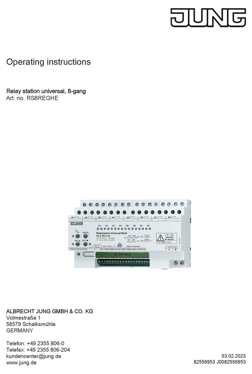 Jung RS8REGHE operating instructions
