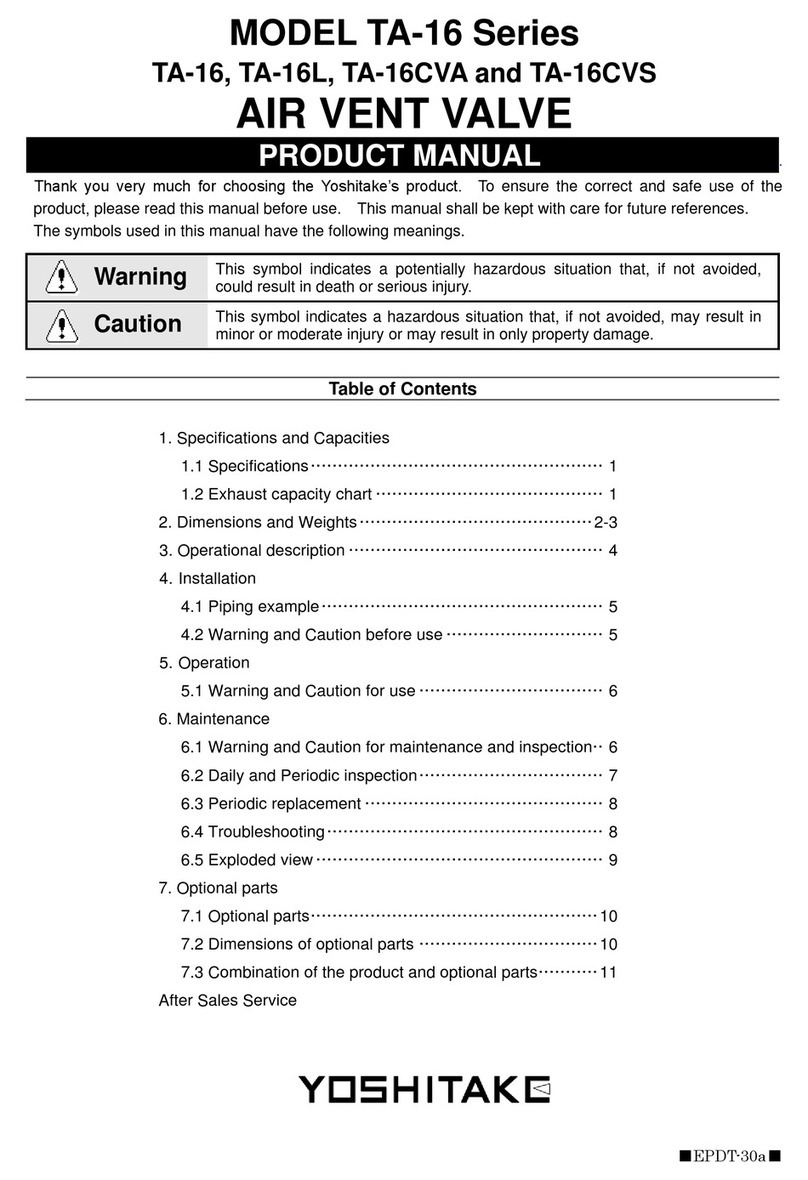 Yoshitake TA-16 Series product manual Yoshitake TA-16 Series product manual