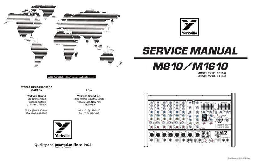 YORKVILLE M810 Service manual