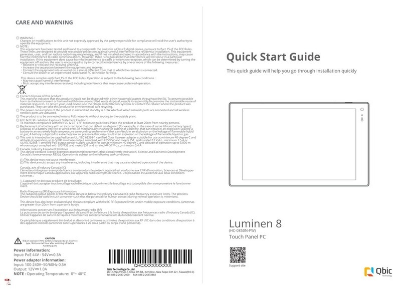 Qbic Technology Luminen 8 User manual