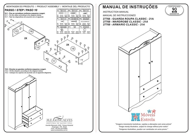 M.E.Goncalves Moveis Estrela 27768 instruction manual M.E.Goncalves Moveis Estrela 27768 instruction manual