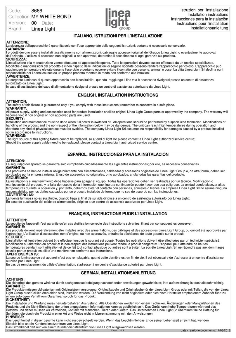 Linea Light MY WHITE BOND User manual