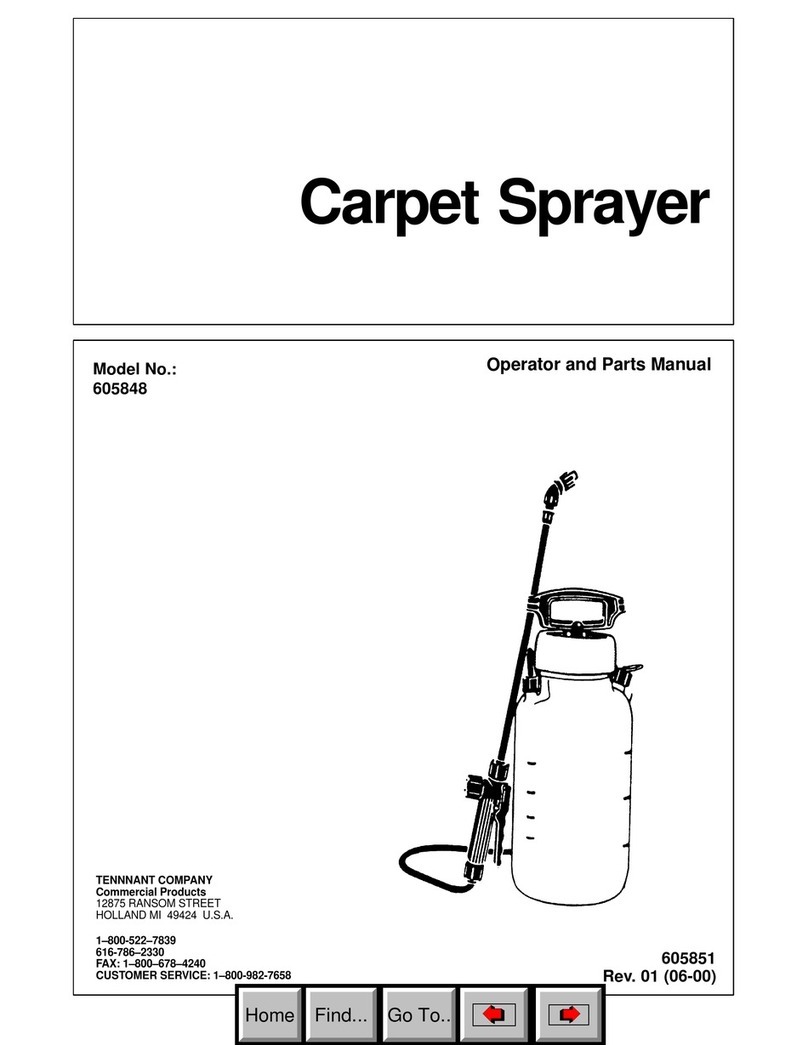 Tennant 605848 Operator and parts manual