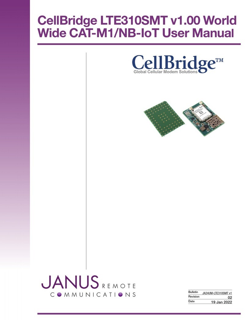 Janus Remote Communications CellBridge LTE310SMT manual
