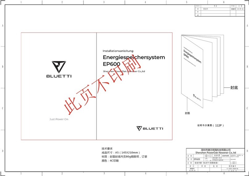 Bluetti EP600 installation manual Bluetti EP600 installation manual