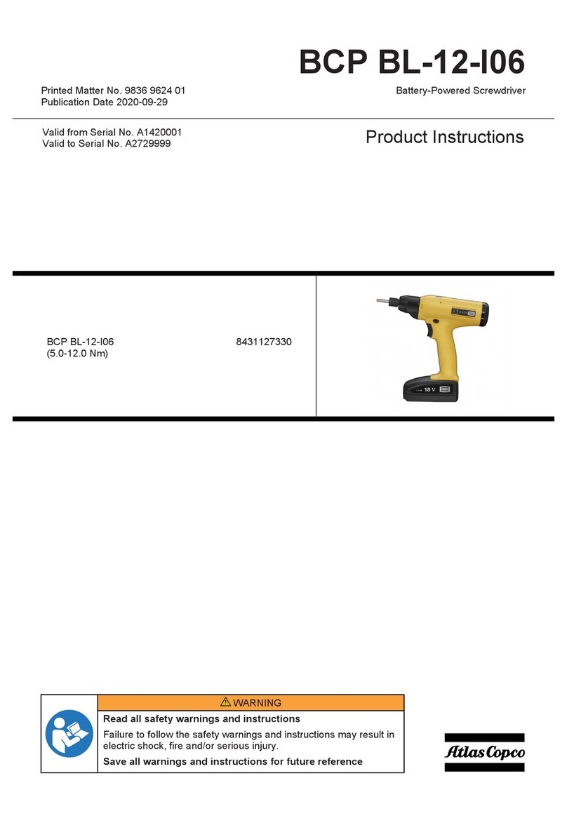 Atlas Copco BCP BL-12-I06 Instruction sheet