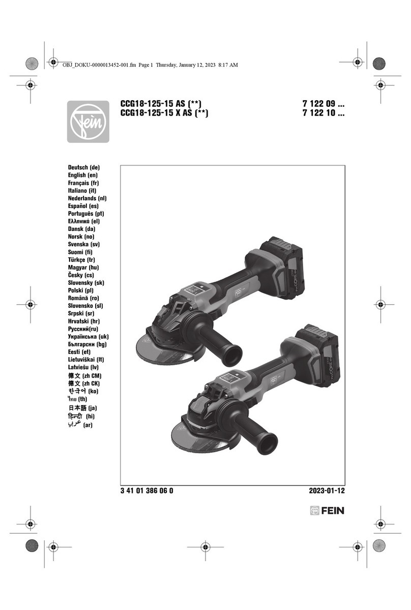 Fein CCG18-125-15 AS Series User manual